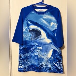 Wonder Nation Ocean Blue Shark Rashguard